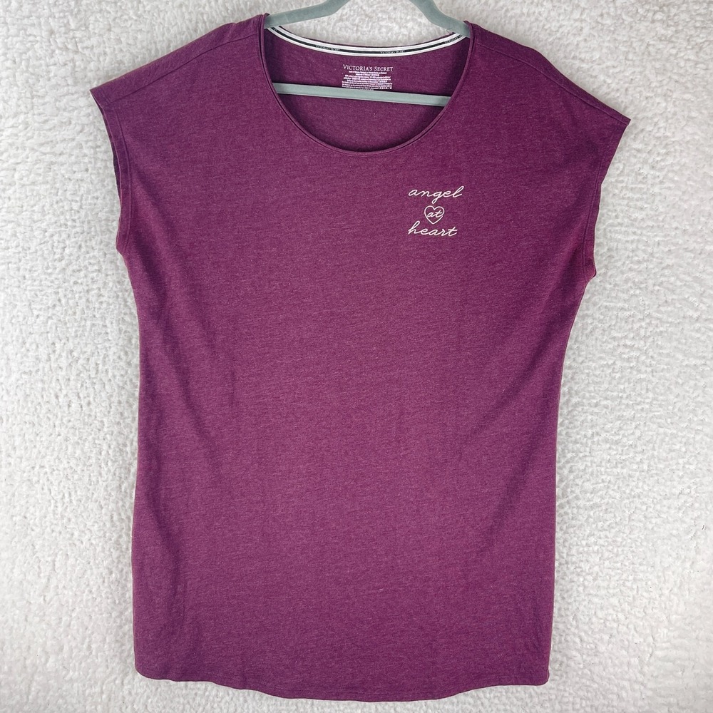 Victoria's Secret‎ Maroon Pullover Pajama Dress Womens Short Sleeve Size Medium